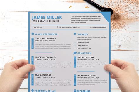 clean resume template word.
